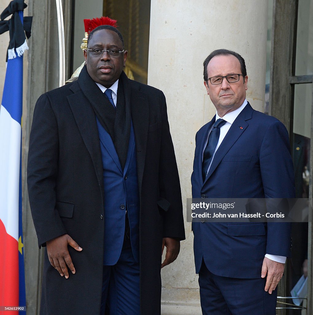 France - World Leaders met with President Francois Hollande at Elysée Palace