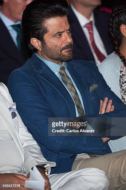 Indian actor Anil Kapoor attends the press conference for the 17th edition of IIFA Awards at the Palace Hotel on June 23, 2016 in Madrid, Spain.