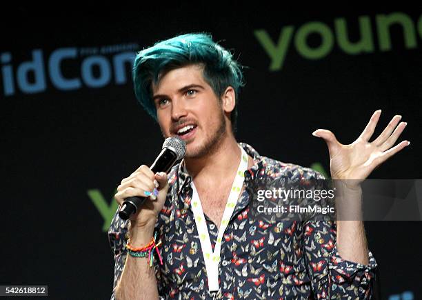 Youtuber Joey Graceffa premieres his YouTube Red Original Escape "The Night" during VidCon at the Anaheim Convention Center on June 23, 2016 in...