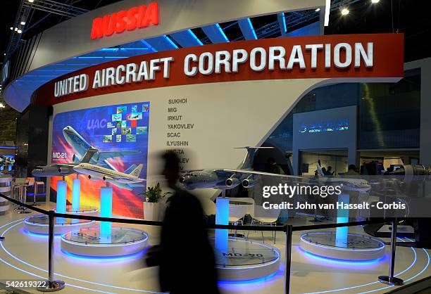 The 51st edition of the International Paris Air Show at Le Bourget is the largest and longest running aerospace trade show in the world. Russia stand...