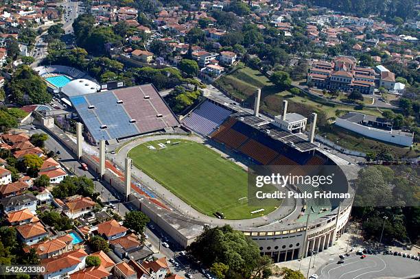 Pacaembu Stadium in Sao Paulo, Brazil.