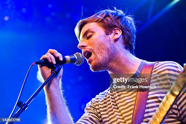 Singer Jack Tatum of the American band Wild Nothing performs live during a concert at the Lido on June 23, 2016 in Berlin, Germany.