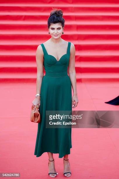 Nadezhda Obolentseva attends an opening ceremony of the 38th Moscow International Film Festival at Pushkinsky cinema hall on June 23, 2016 in Moscow,...