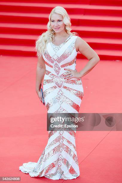 Ekaterina Odintsova attends an opening ceremony of the 38th Moscow International Film Festival at Pushkinsky cinema hall on June 23, 2016 in Moscow,...