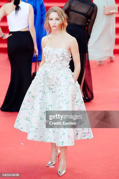 Svetlana Ustinova attends an opening ceremony of the 38th Moscow International Film Festival at Pushkinsky cinema hall on June 23, 2016 in Moscow,...