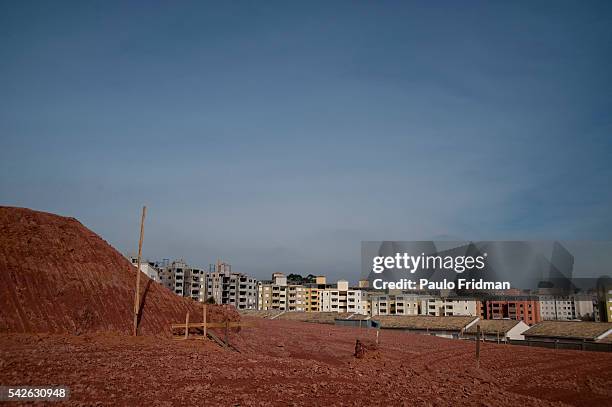 Apartment buildings under construction in Campo Limpo.