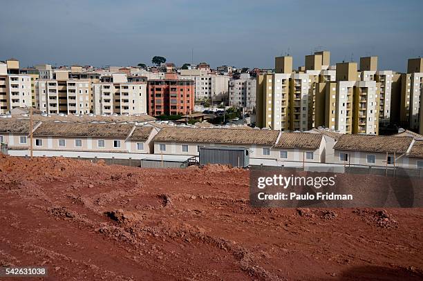 Apartment buildings under construction in Campo Limpo.