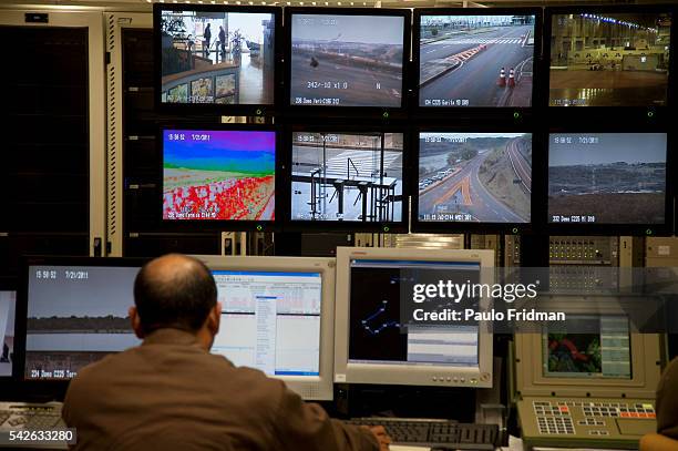 Control room at Itaipu Hydroelectric Power Station at Foz do Iguacu, Parana, Brazil, 07.21.11.