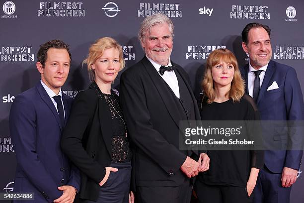 Trystan Puetter, Sandra Hueller, Peter Simonischeck, Maren Ade and Thomas Loibl during the opening night of the Munich Film Festival 2016 at...