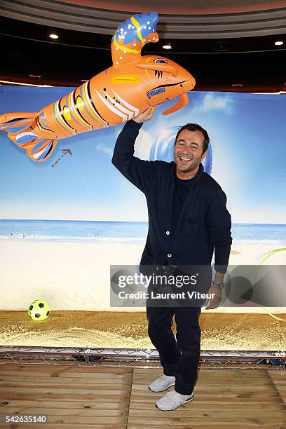 Presenter Bernard Montiel attends the 'Camping 3' Paris Premiere at Gaumont Champs Elysees on June 23, 2016 in Paris, France.