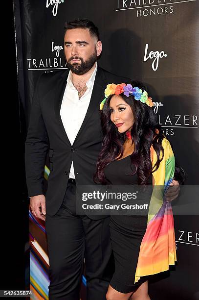 Joe Giudice and Snooki attends 2016 Logo's Trailblazer Honors at Cathedral of St. John the Divine on June 23, 2016 in New York City.