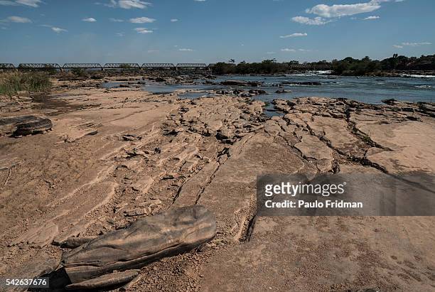 View of the drought at the Sao Francisco's river. Pirapora, Minas Gerais, Brazil, October 11th 2014.