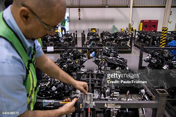 Assembling engines at FORD Engines plant in Camaçari, State of Bahia, Brazil on Monday, July 27th, 2015