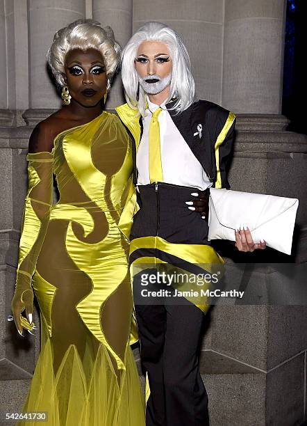 Bob the Drag Queen and Tay-Tay attend 2016 Logo's Trailblazer Honors at Cathedral of St. John the Divine on June 23, 2016 in New York City.