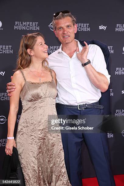 Goetz Otto and his wife Sabine Otto during the opening night of the Munich Film Festival 2016 at Mathaeser Filmpalast on June 23, 2016 in Munich,...