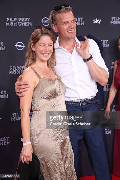 Goetz Otto and his wife Sabine Otto during the opening night of the Munich Film Festival 2016 at Mathaeser Filmpalast on June 23, 2016 in Munich,...