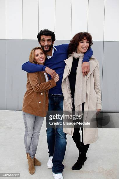 Anne Marivin, Ramzy Bédia and Anne Depetrini for the movie "Il reste du Jambon" at the 15th International Festival of Young Directors