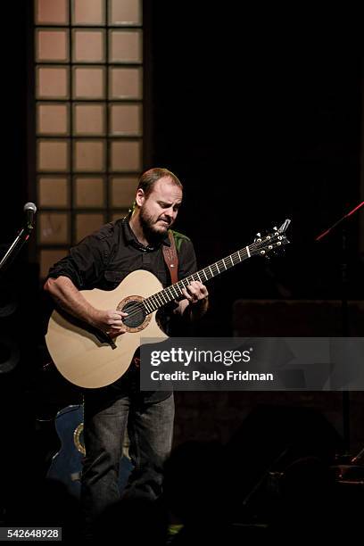 Andy McKee plays in a concert at Bourbon Street Music Hall in Sao Paulo, Brazil.