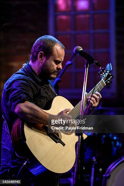 Andy McKee plays in a concert at Bourbon Street Music Hall in Sao Paulo, Brazil.