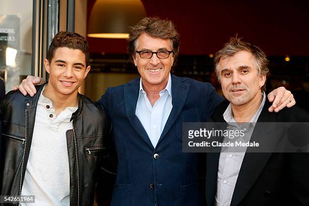 Samy Seghir, Francois Cluzet and Christophe Offenstein during the 18th International Film Festival of youngs directors of St Jean de Luz