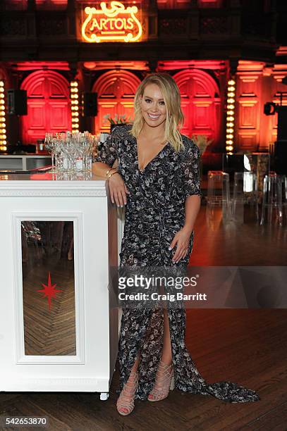 Actress Hilary Duff joins Stella Artois to help kick-off a summer of hosting memorable moments in New York City on June 23, 2016.