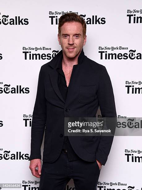 Actor Damian Lewis poses during TimesTalks Presents In Conversation With Damian Lewis at DGA Theater on June 23, 2016 in New York City.