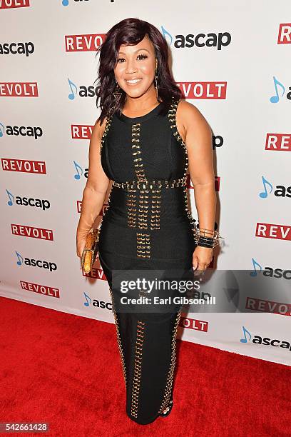 Singer Erica Campbell attends the 2016 ASCAP Rhythm & Soul Awards at the Beverly Wilshire Four Seasons Hotel on June 23, 2016 in Beverly Hills,...