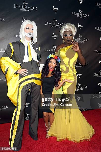 Milk, Television Personality Nicole "Snooki" Polizzi and Bob the Drag Queen attends Logo's Third Annual Trailblazer Honors at The Cathedral Church of...