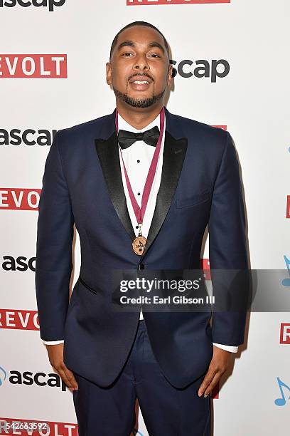 Producer Ousala 'Prestley Snipes' Aleem attends the 2016 ASCAP Rhythm & Soul Awards at the Beverly Wilshire Four Seasons Hotel on June 23, 2016 in...