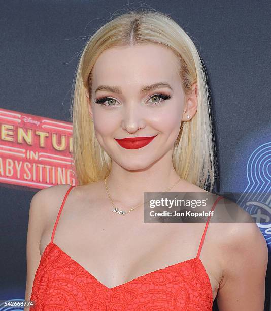 Actress Dove Cameron arrives at the Premiere Of 100th Disney Channel Original Movie "Adventures In Babysitting" And Celebration Of All DCOMS at...