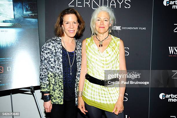 Ellen Goosenberg Kent and Kate Davis attend WSJ+ Presents the New York Premiere of ZERO DAYS at New York Institute of Technology on June 23, 2016 in...