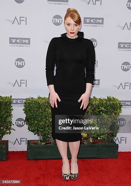 Actress Bryce Dallas Howard attends the 44th AFI Life Achievement Awards gala tribute at Dolby Theatre on June 9, 2016 in Hollywood, California.