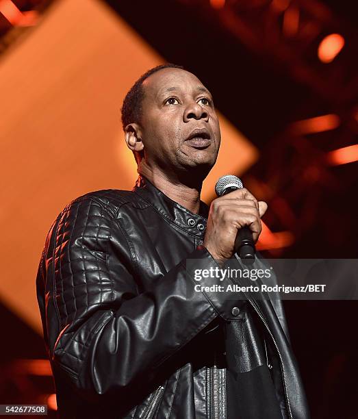 Comedian Mark Curry performs onstage during the 2016 BET Experience at Staples Center on June 23, 2016 in Los Angeles, California.