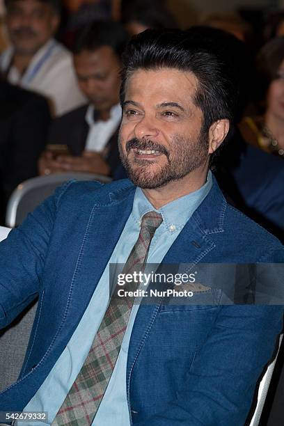 Indian Bollywood actor Anil Kapoor attends the press conference for the 17th edition of IIFA Awards in Madrid on June 23, 2016. Photo: Oscar...