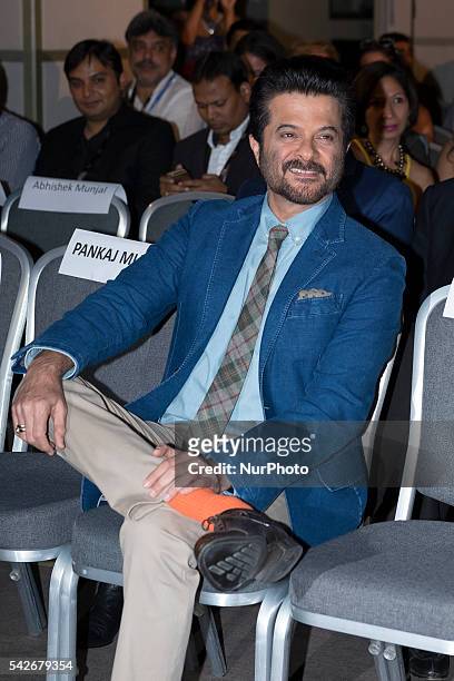 Indian Bollywood actor Anil Kapoor attends the press conference for the 17th edition of IIFA Awards in Madrid on June 23, 2016. Photo: Oscar...