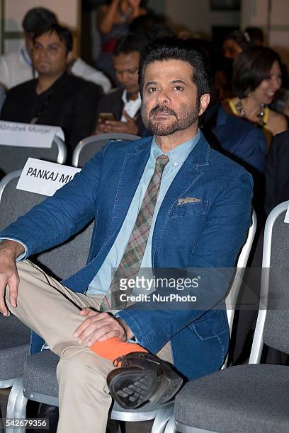 Indian Bollywood actor Anil Kapoor attends the press conference for the 17th edition of IIFA Awards in Madrid on June 23, 2016. Photo: Oscar...