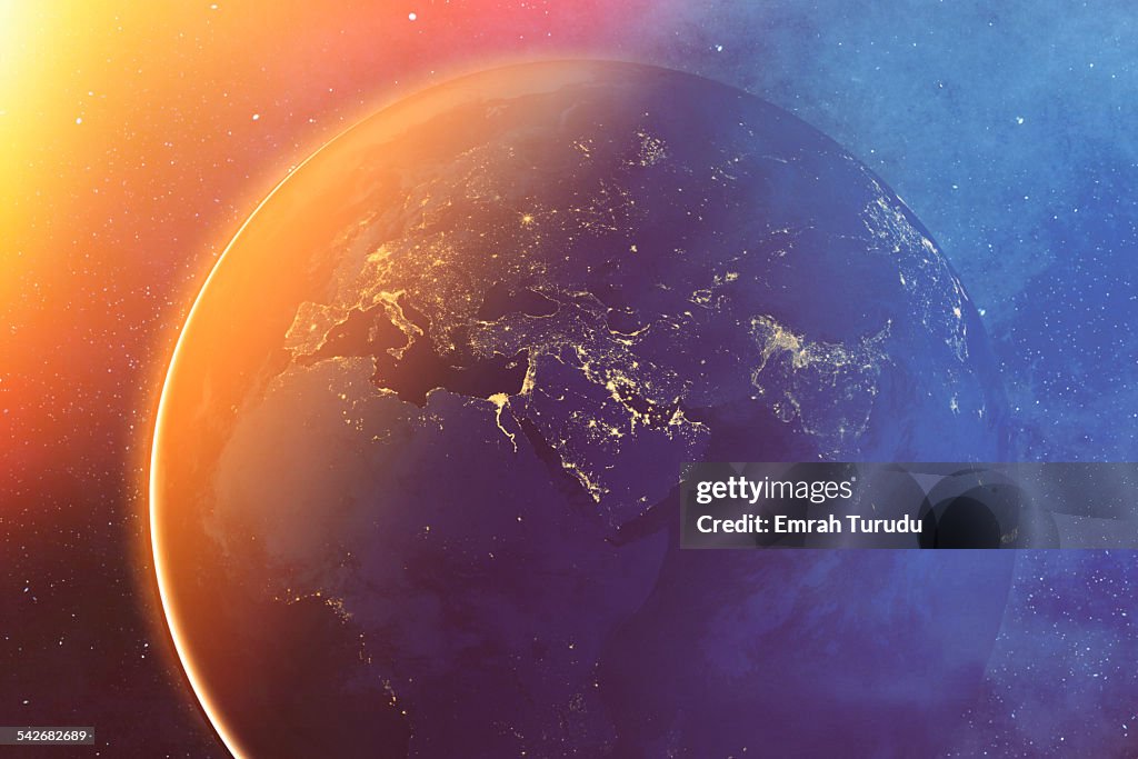 Sunrise over planet Earth