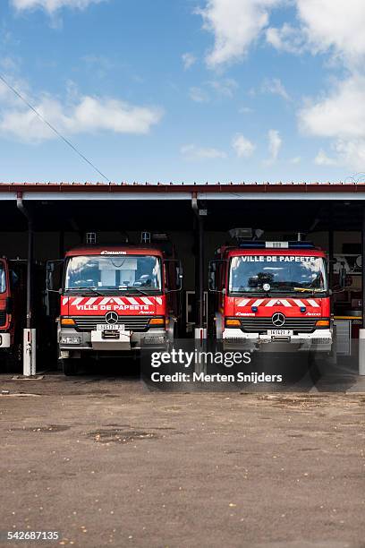 fire station of papeete - papeete tahiti french polynesia stock pictures, royalty-free photos & images