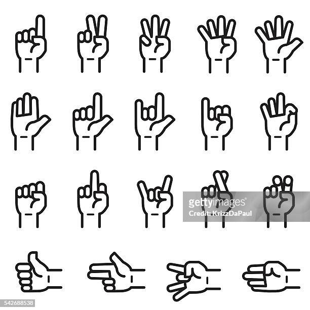 handzeichen symbole - finger kreuzen stock-grafiken, -clipart, -cartoons und -symbole