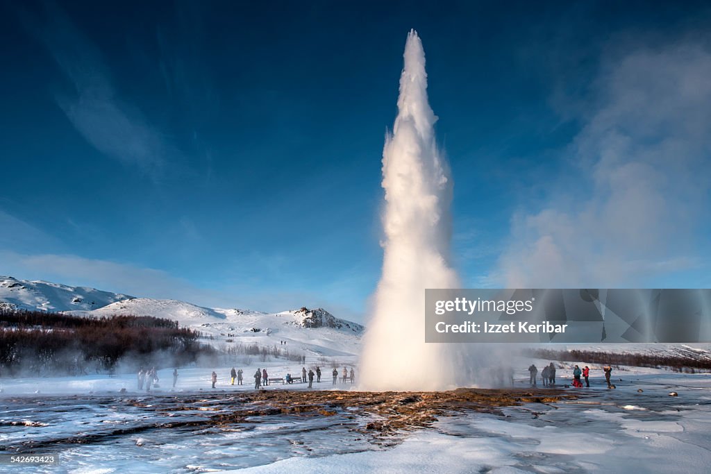 Great Geysir in southwestern Iceland