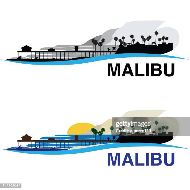 illustrations, cliparts, dessins animés et icônes de ville de malibu, en californie - city of malibu
