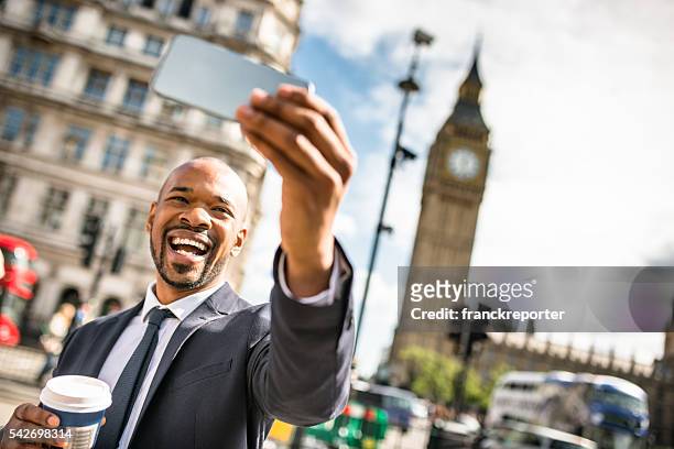 business man take a selfie at on the big ben - big ben selfie stock pictures, royalty-free photos & images