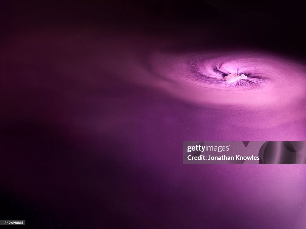 Dry ice swirl, colour fog