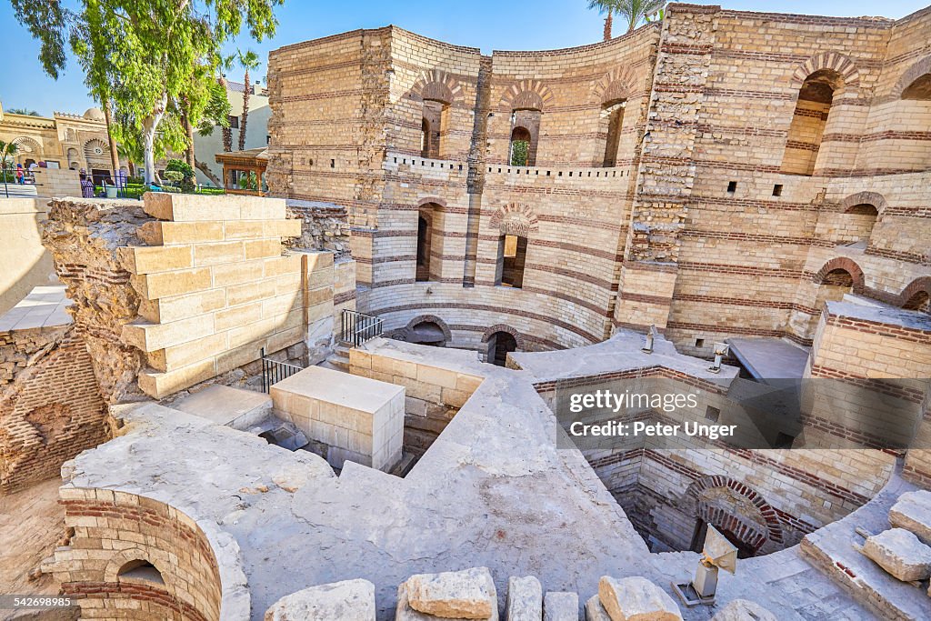 Ruins of the Roman fortress of Babylon,Cairo