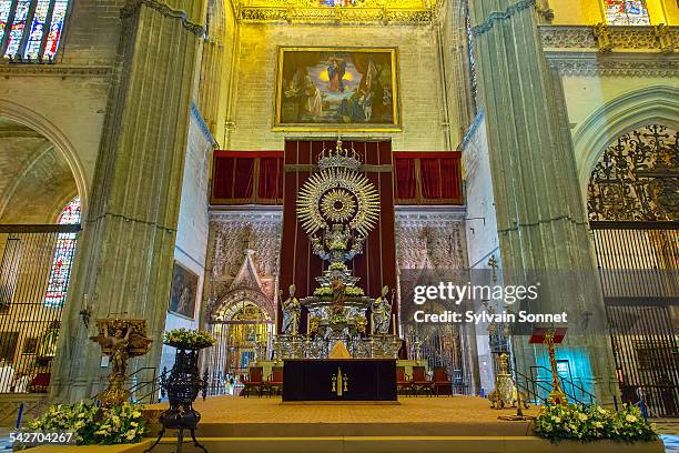 seville, la giralda, seville cathedral - seville cathedral stock pictures, royalty-free photos & images