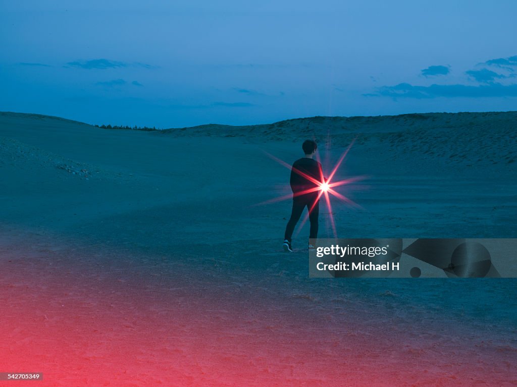 A light in the desert