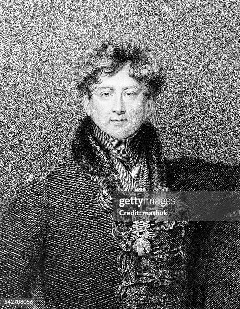 george iv of the united kingdom - george iv of the united kingdom stock illustrations