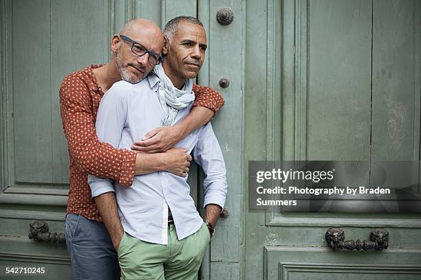 Gay couple in Paris.