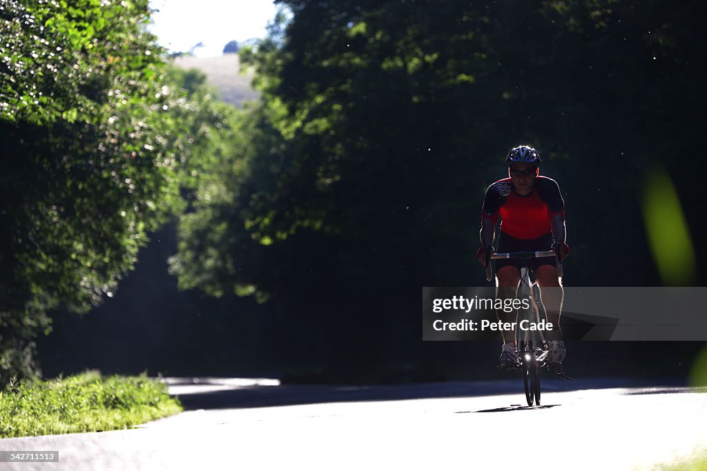 Man on a road bike