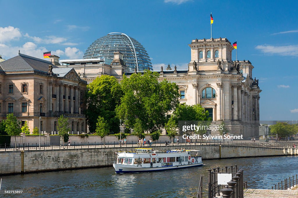 Berlin, a tour boat on the Spree River